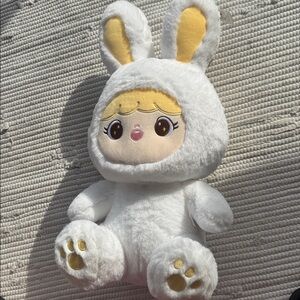 Kawaii Bunny Plush – Whit 19" Oversized Stuffed Animal – Cute Big Rabbit Plushie
